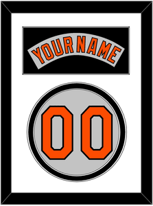 Baltimore Nameplate & Number - Road Gray (1978-1988) - Double Mat 2