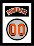 Baltimore Nameplate & Number - Road Gray (1978-1988) - Double Mat 2