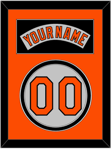 Baltimore Nameplate & Number - Road Gray (1978-1988) - Double Mat 3