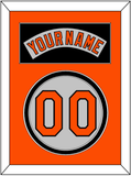 Baltimore Nameplate & Number - Road Gray (1978-1988) - Double Mat 3