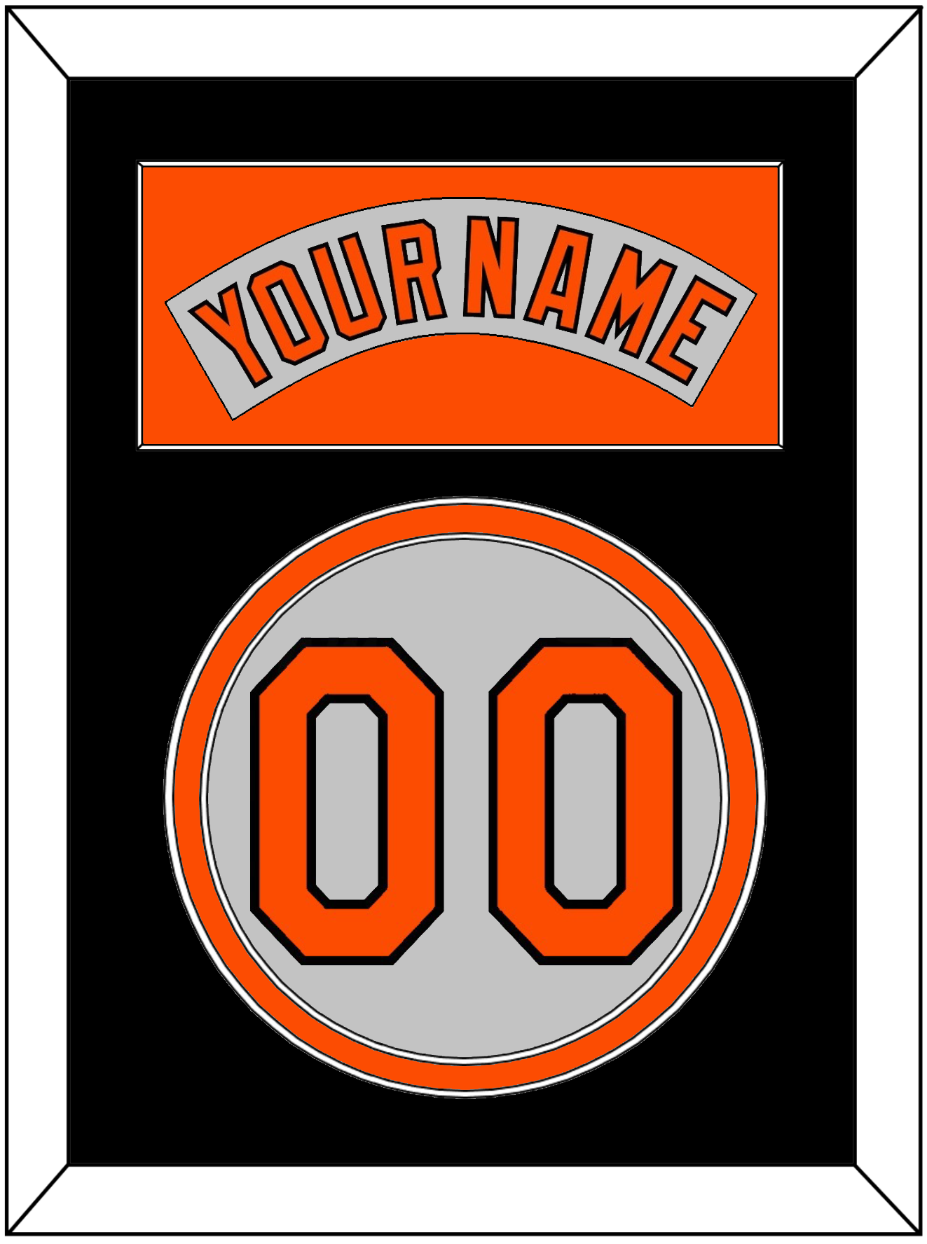 Baltimore Nameplate & Number - Road Gray (1978-1988) - Signature Tier 4