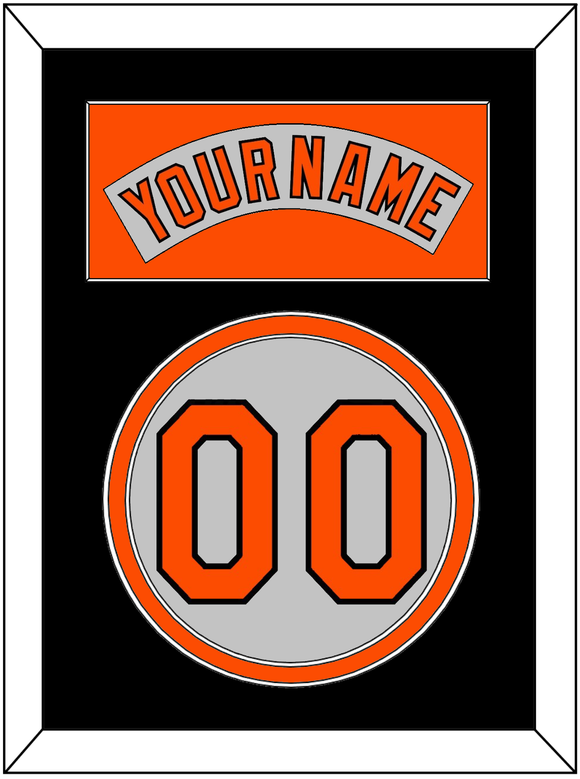 Baltimore Nameplate & Number - Road Gray (1978-1988) - Double Mat 4