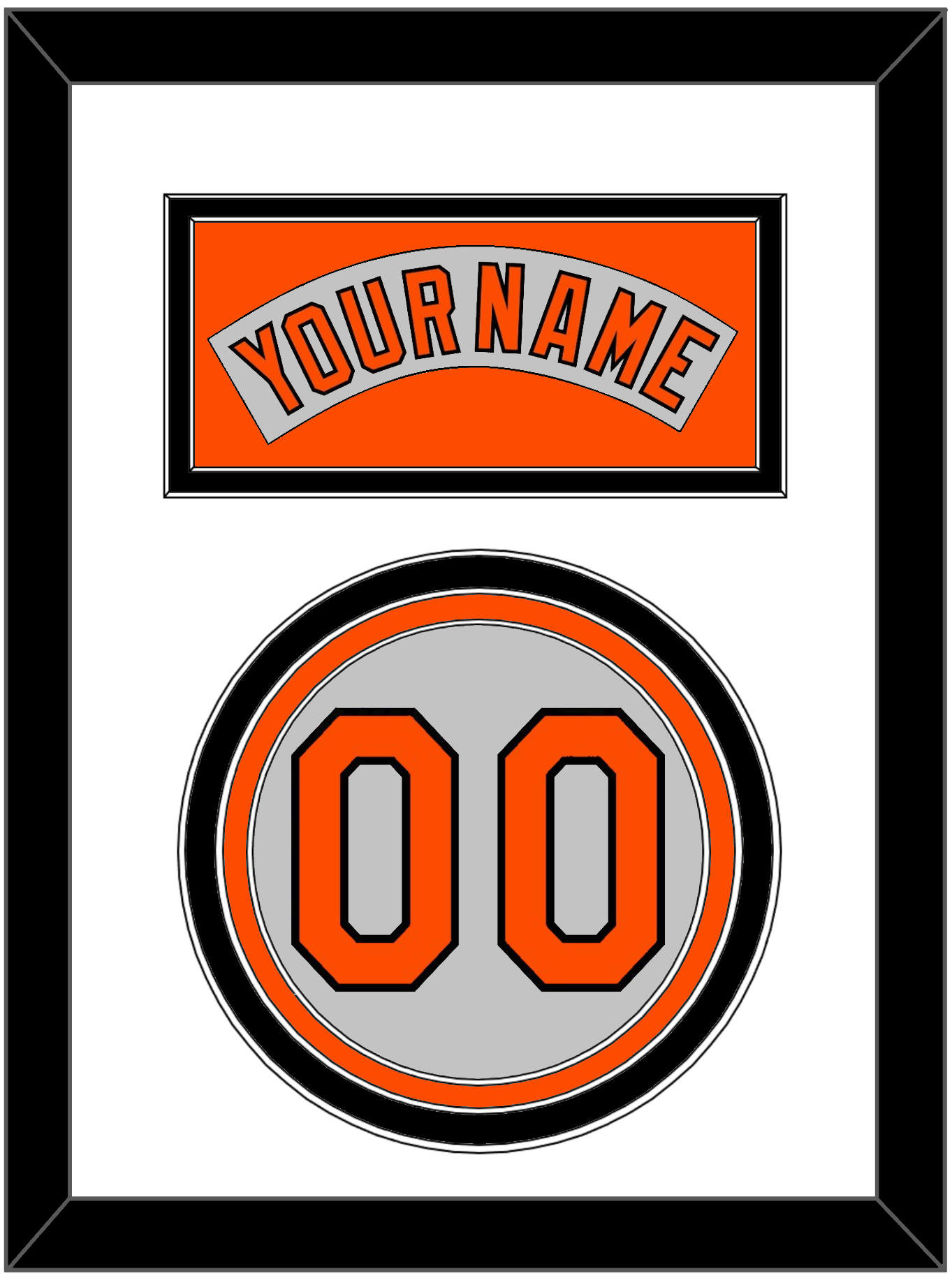 Baltimore Nameplate & Number - Road Gray (1978-1988) - Premier Tier 1