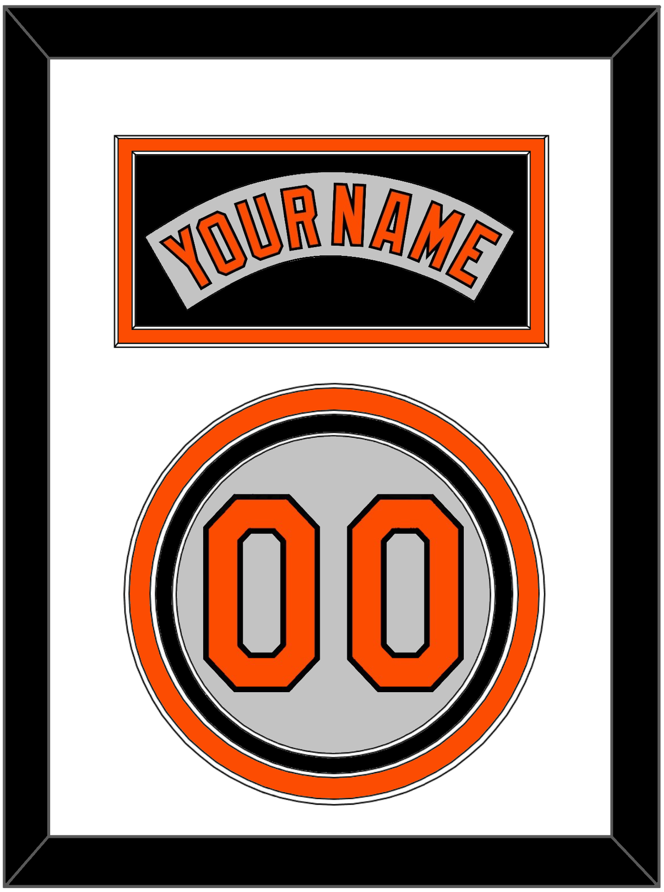 Baltimore Nameplate & Number - Road Gray (1978-1988) - Premier Tier 2