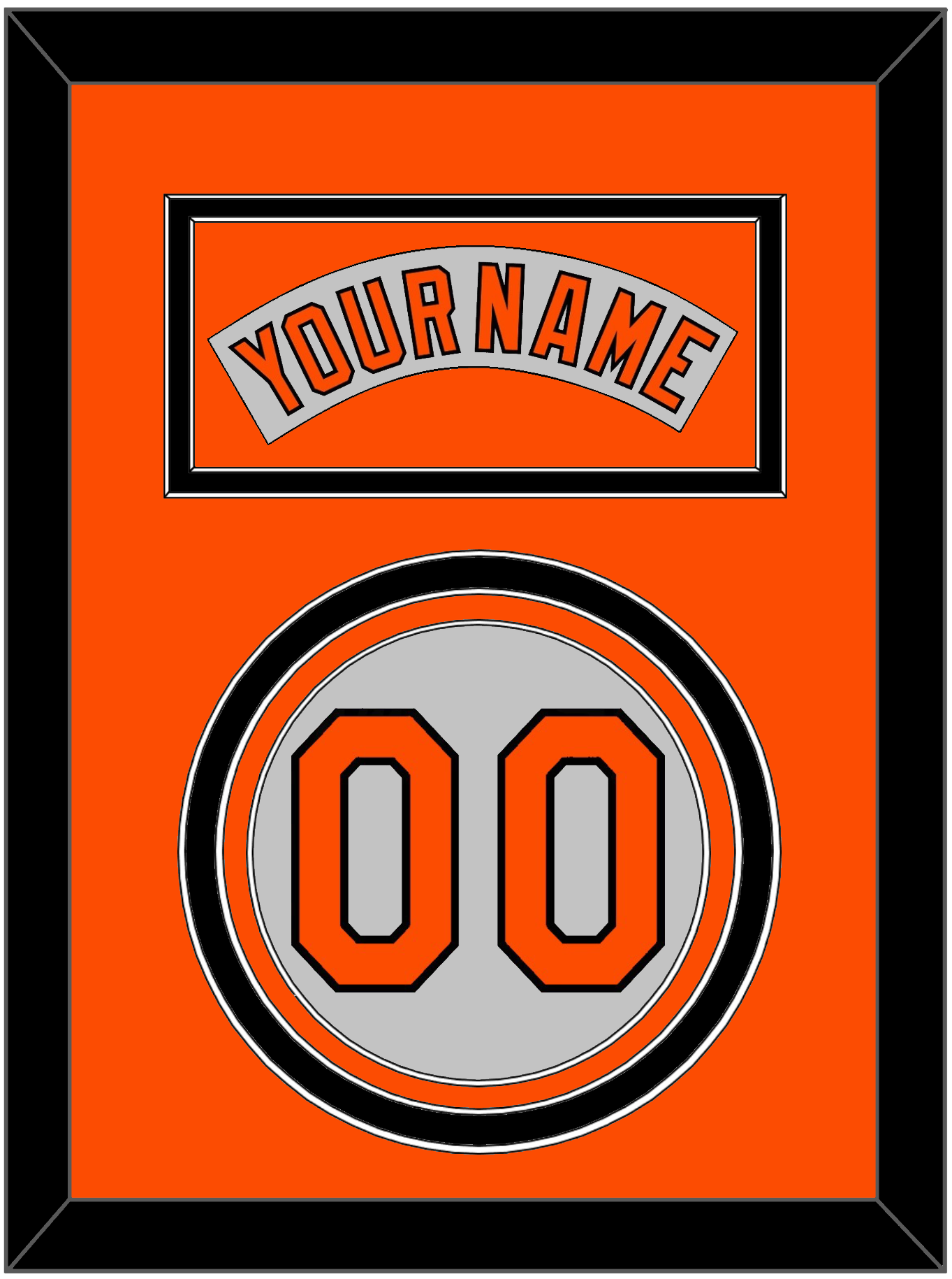 Baltimore Nameplate & Number - Road Gray (1978-1988) - Premier Tier 3