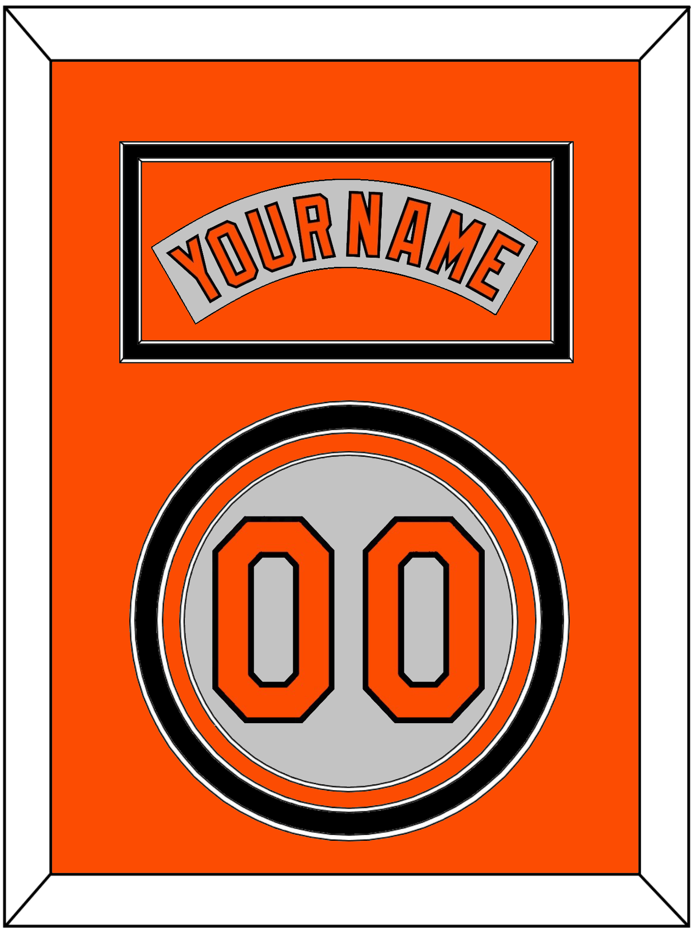 Baltimore Nameplate & Number - Road Gray (1978-1988) - Premier Tier 3