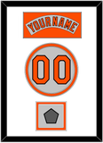 Baltimore Nameplate, Number & World Series Jersey Patch - Road Gray (1978-1988) - Double Mat 1