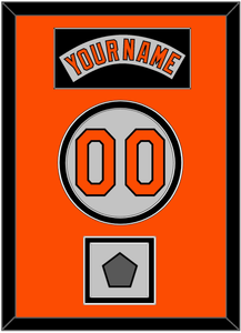 Baltimore Nameplate, Number & World Series Jersey Patch - Road Gray (1978-1988) - Double Mat 3