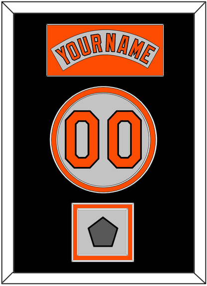 Baltimore Nameplate, Number & World Series Jersey Patch - Road Gray (1978-1988) - Signature Tier 4