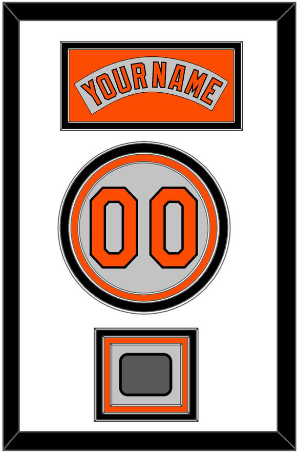 Baltimore Nameplate, Number & World Series Jersey Patch - Road Gray (1978-1988) - Triple Mat 1