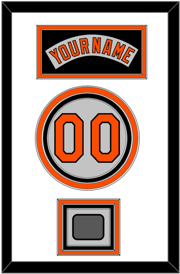 Baltimore Nameplate, Number & World Series Jersey Patch - Road Gray (1978-1988) - Triple Mat 2