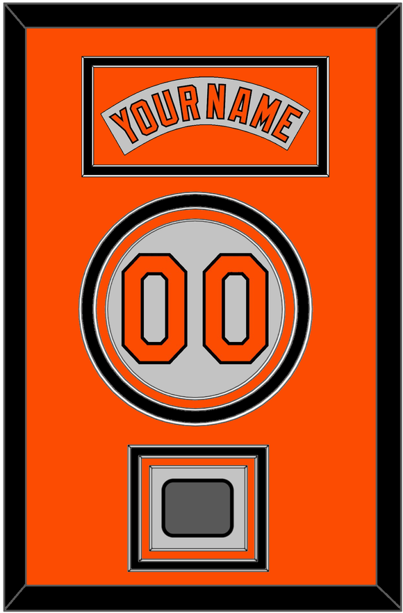 Baltimore Nameplate, Number & World Series Jersey Patch - Road Gray (1978-1988) - Triple Mat 3