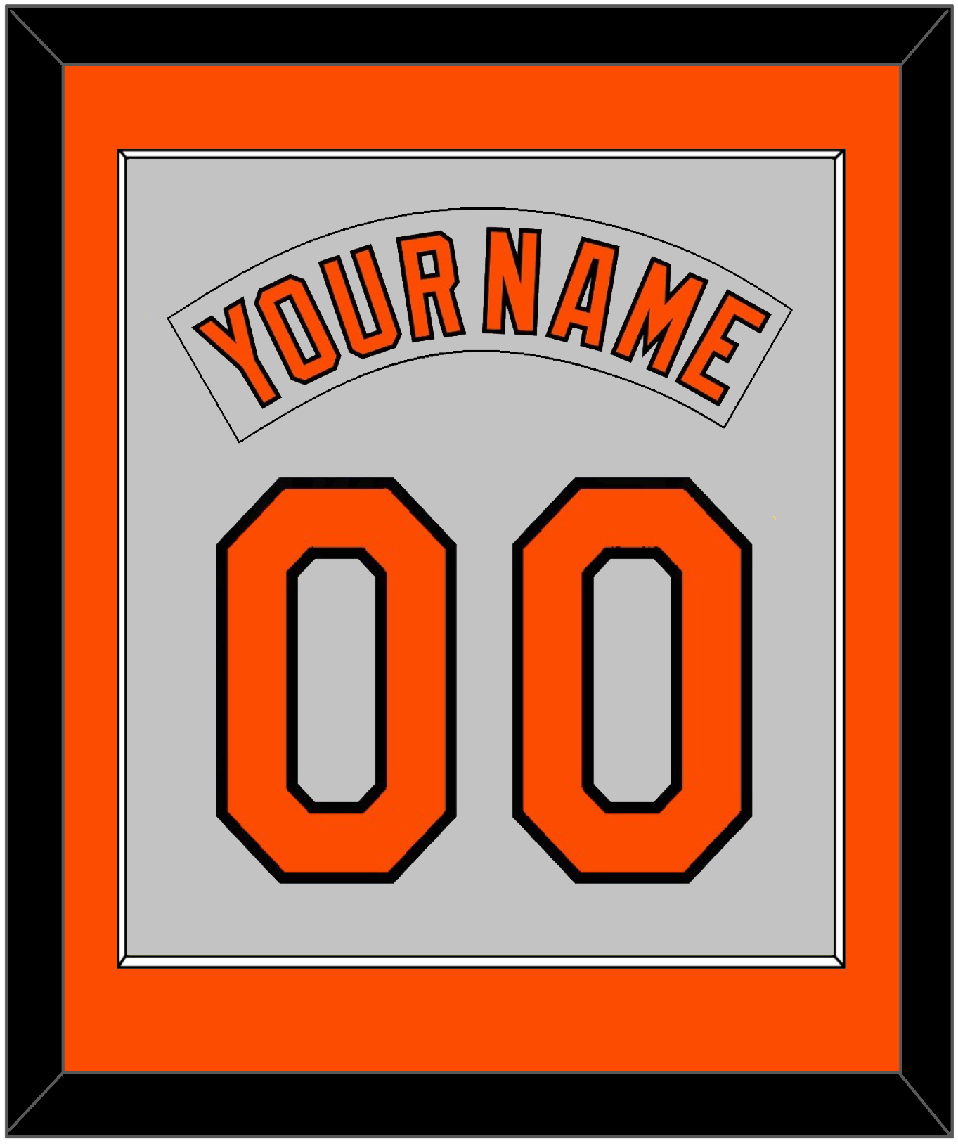 Baltimore Nameplate & Number Combined - Road Gray (1978-1988) - Essential Tier 1