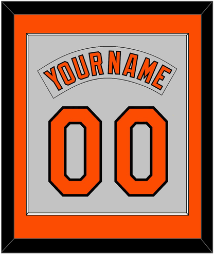 Baltimore Nameplate & Number Combined - Road Gray (1978-1988) - Essential Tier 1