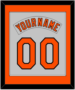 Baltimore Nameplate & Number Combined - Road Gray (1978-1988) - Single Mat 1