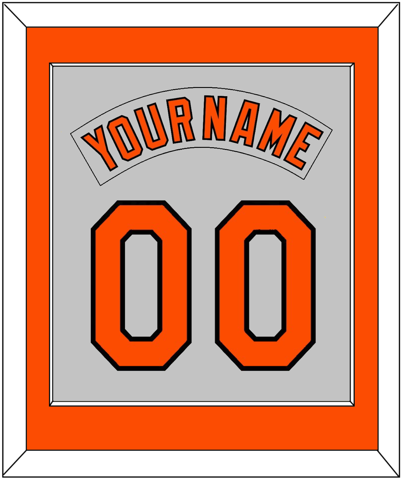 Baltimore Nameplate & Number Combined - Road Gray (1978-1988) - Essential Tier 1