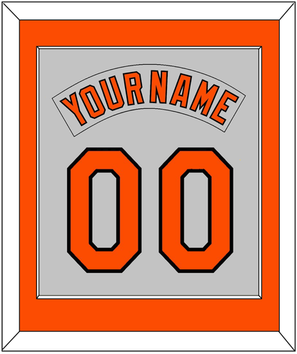 Baltimore Nameplate & Number Combined - Road Gray (1978-1988) - Essential Tier 1