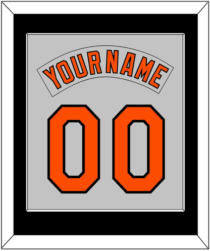 Baltimore Nameplate & Number Combined - Road Gray (1978-1988) - Essential Tier 2