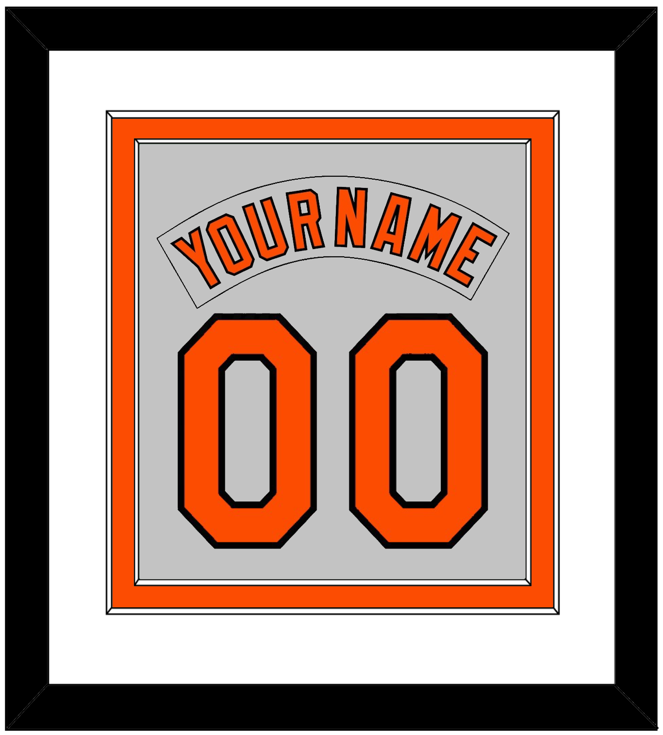 Baltimore Nameplate & Number Combined - Road Gray (1978-1988) - Signature Tier 1