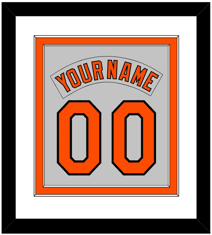 Baltimore Nameplate & Number Combined - Road Gray (1978-1988) - Signature Tier 1