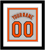 Baltimore Nameplate & Number Combined - Road Gray (1978-1988) - Double Mat 1