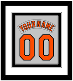 Baltimore Nameplate & Number Combined - Road Gray (1978-1988) - Double Mat 2