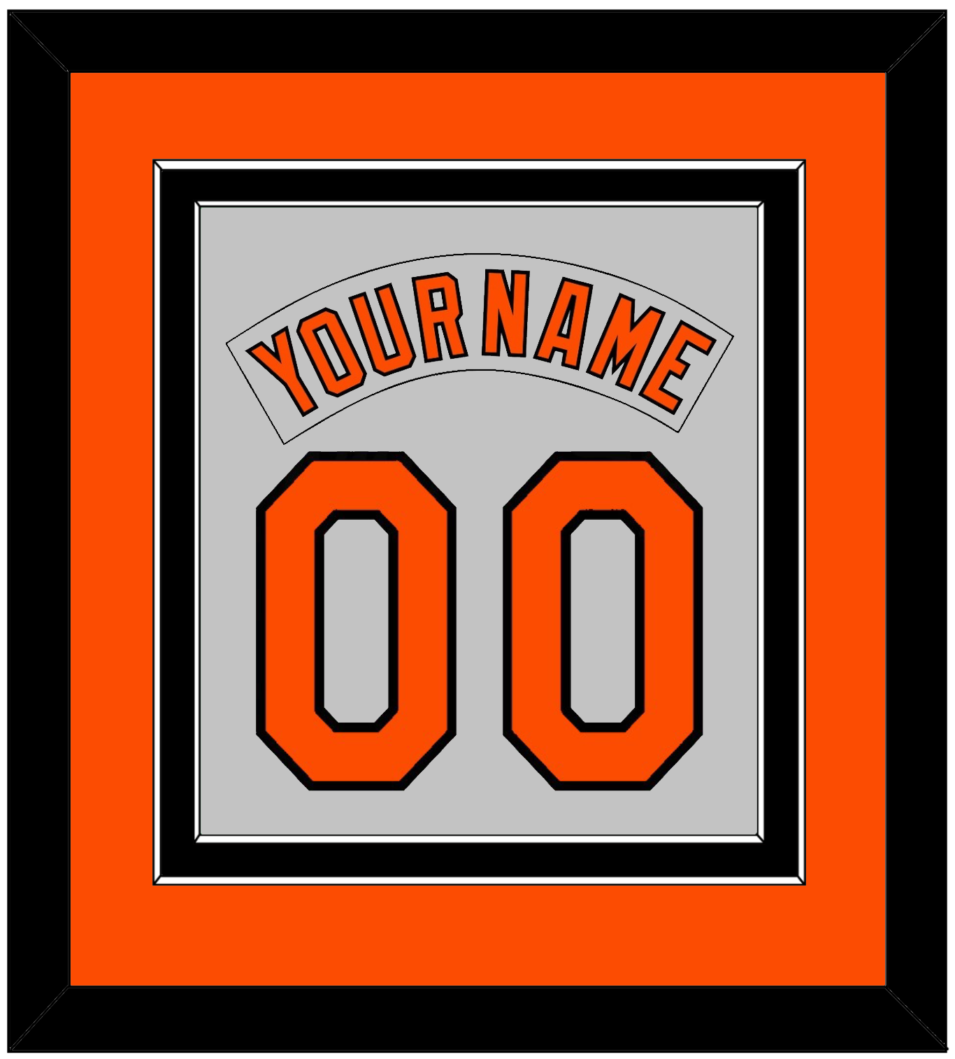 Baltimore Nameplate & Number Combined - Road Gray (1978-1988) - Signature Tier 3