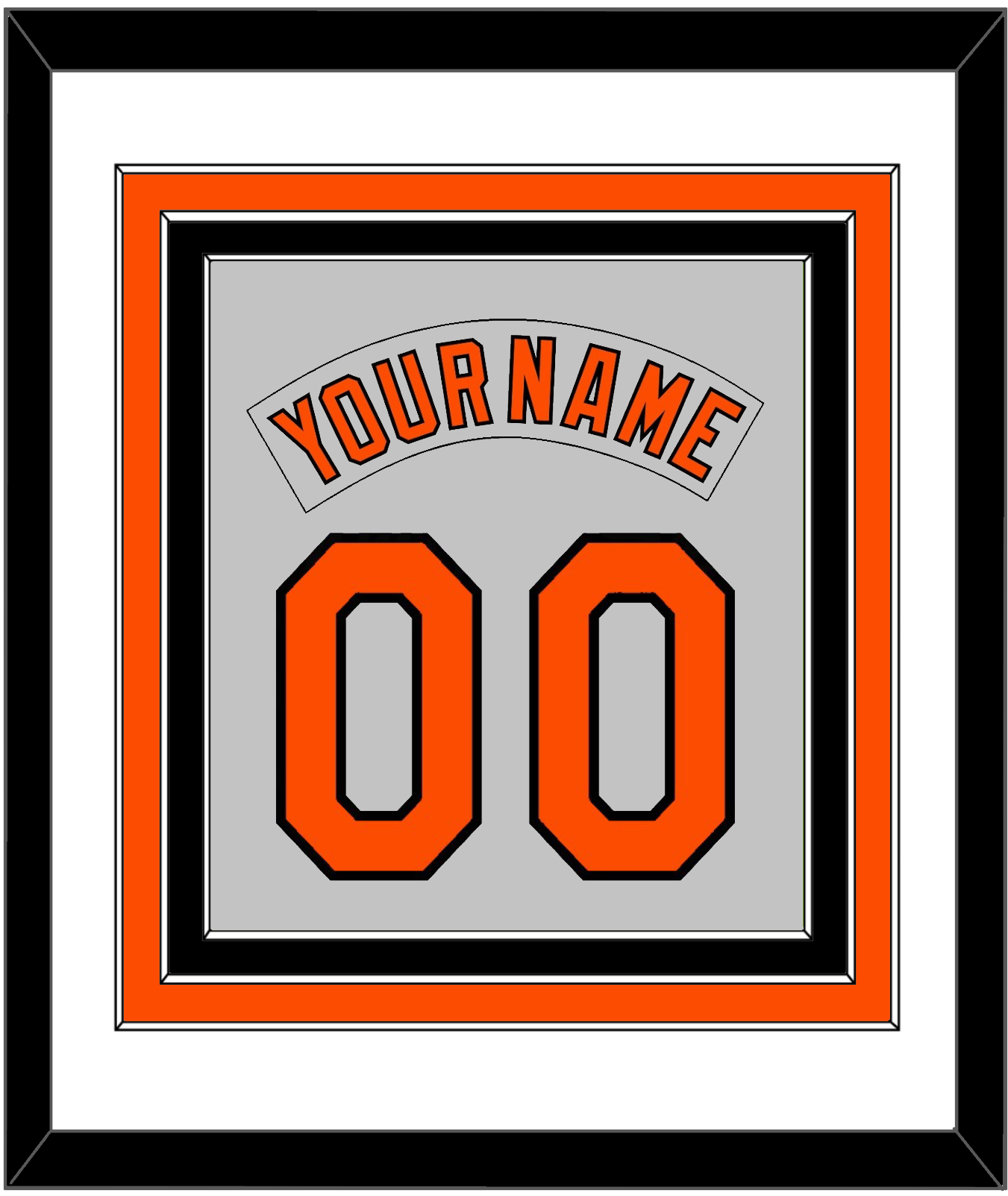 Baltimore Nameplate & Number Combined - Road Gray (1978-1988) - Premier Tier 1