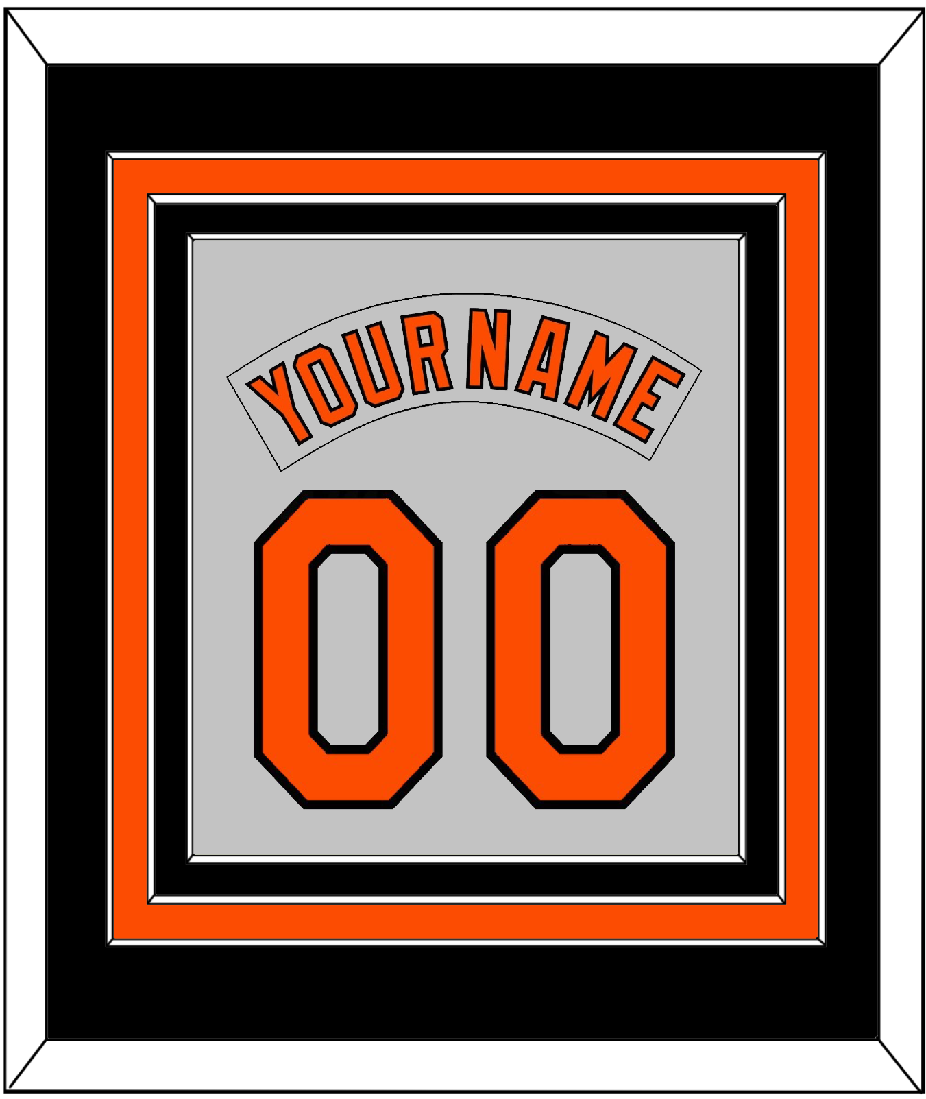 Baltimore Nameplate & Number Combined - Road Gray (1978-1988) - Premier Tier 3