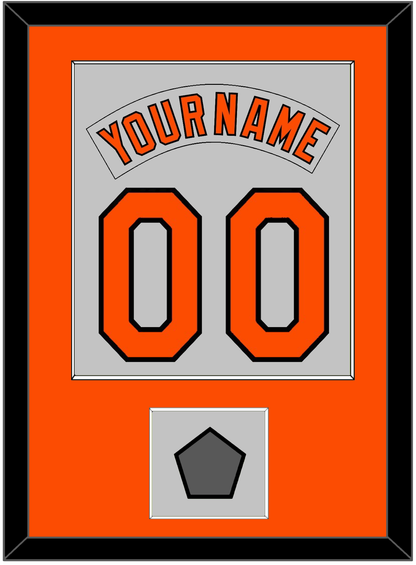 Baltimore Nameplate & Number Combined With 1983 World Series Patch - Road Gray (1978-1988) - Essential Tier 1
