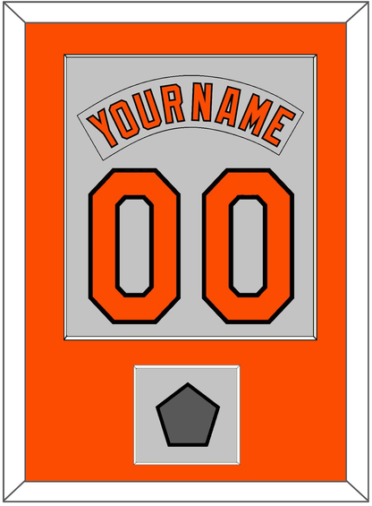 Baltimore Nameplate & Number Combined With 1983 World Series Patch - Road Gray (1978-1988) - Essential Tier 1