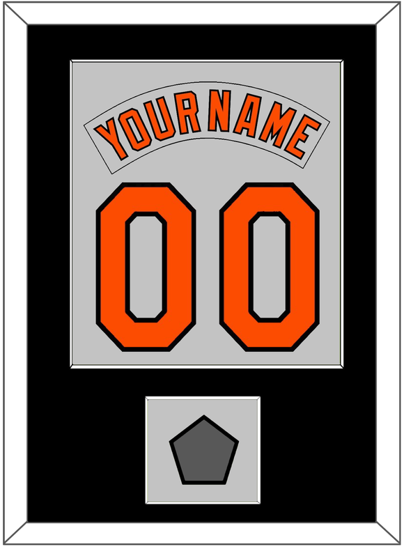 Baltimore Nameplate & Number Combined With 1983 World Series Patch - Road Gray (1978-1988) - Single Mat 2