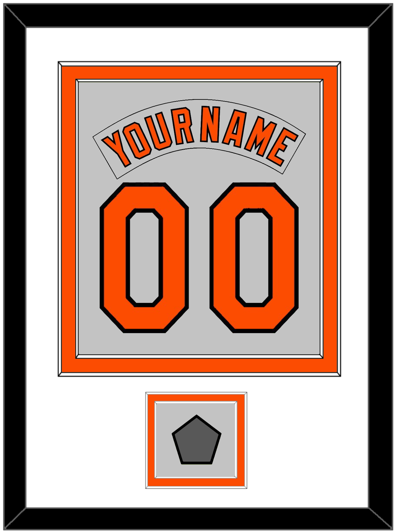 Baltimore Nameplate & Number Combined With 1983 World Series Patch - Road Gray (1978-1988) - Signature Tier 1