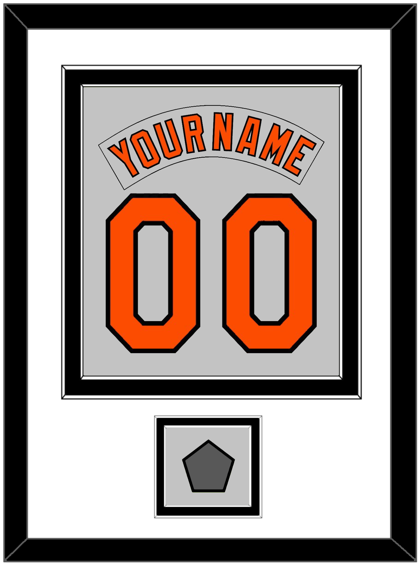 Baltimore Nameplate & Number Combined With 1983 World Series Patch - Road Gray (1978-1988) - Signature Tier 2