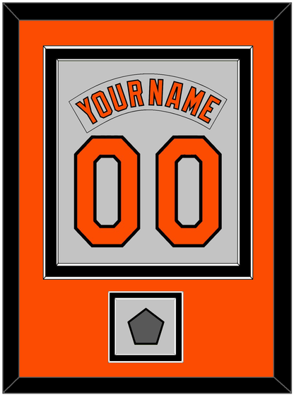 Baltimore Nameplate & Number Combined With 1983 World Series Patch - Road Gray (1978-1988) - Signature Tier 3