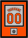 Baltimore Nameplate & Number Combined With 1983 World Series Patch - Road Gray (1978-1988) - Double Mat 3