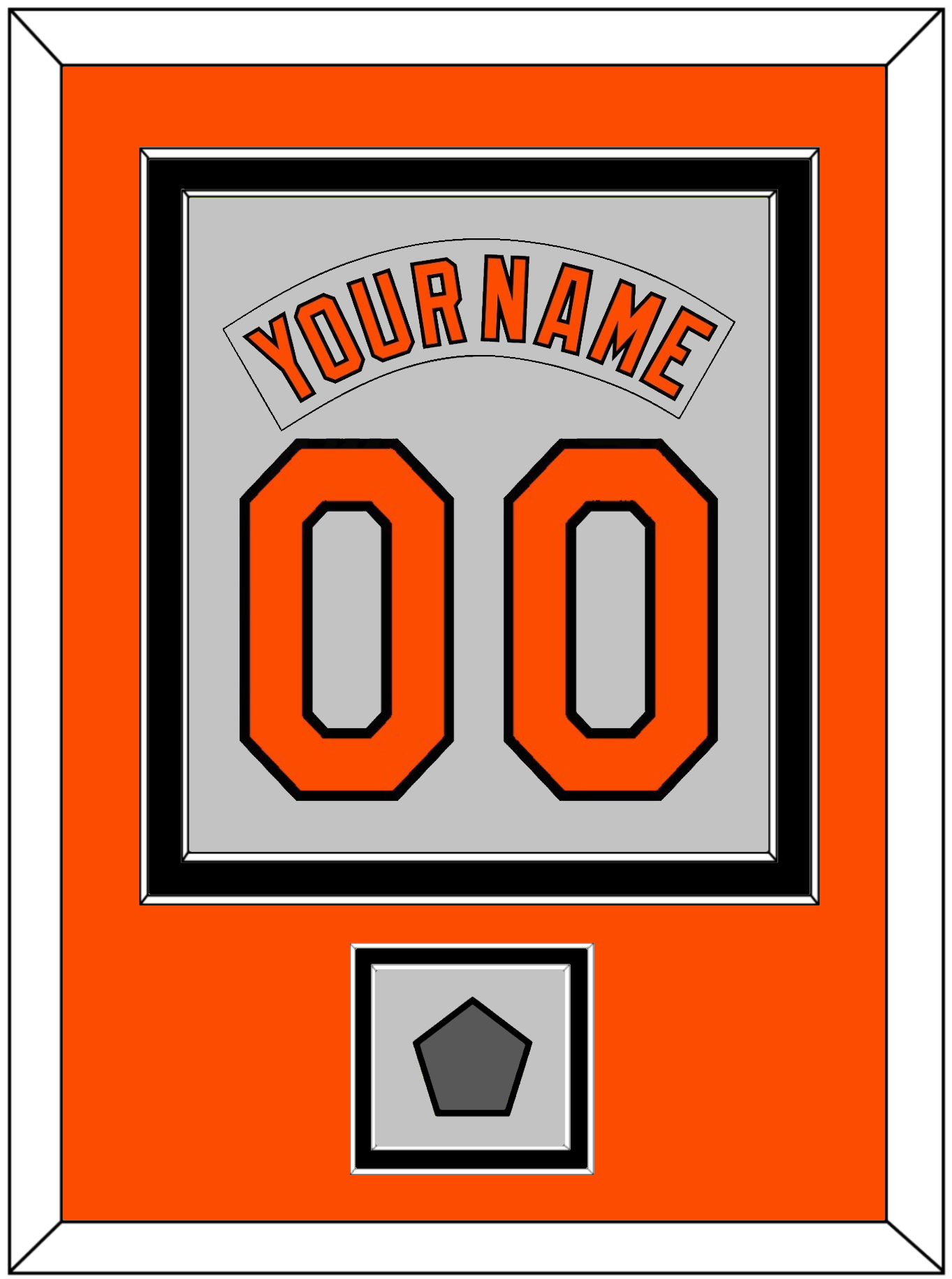 Baltimore Nameplate & Number Combined With 1983 World Series Patch - Road Gray (1978-1988) - Signature Tier 3