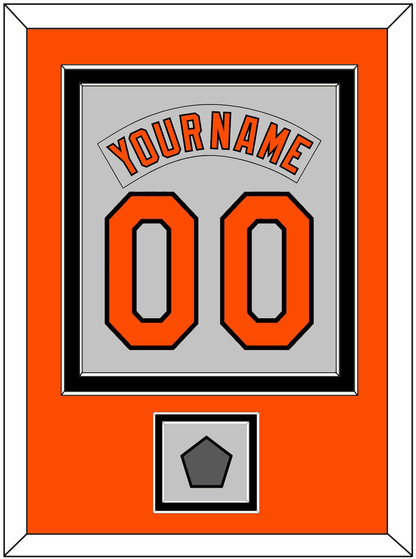 Baltimore Nameplate & Number Combined With 1983 World Series Patch - Road Gray (1978-1988) - Signature Tier 3