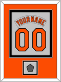 Baltimore Nameplate & Number Combined With 1983 World Series Patch - Road Gray (1978-1988) - Double Mat 3