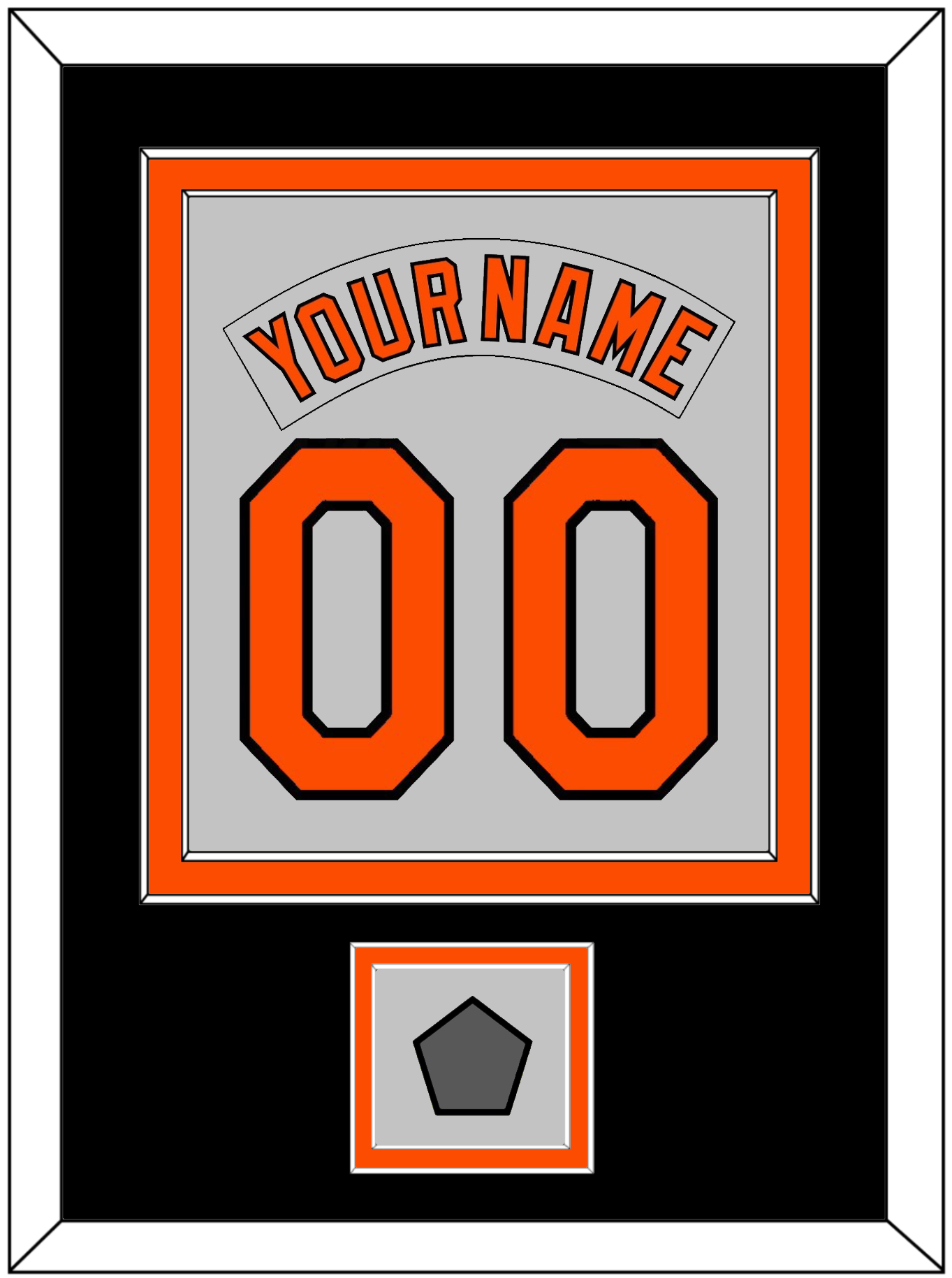Baltimore Nameplate & Number Combined With 1983 World Series Patch - Road Gray (1978-1988) - Signature Tier 4