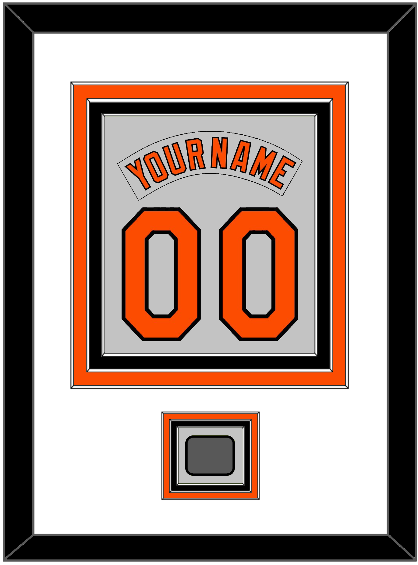 Baltimore Nameplate & Number Combined With 1983 World Series Patch - Road Gray (1978-1988) - Premier Tier 1
