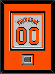 Baltimore Nameplate & Number Combined With 1983 World Series Patch - Road Gray (1978-1988) - Triple Mat 2