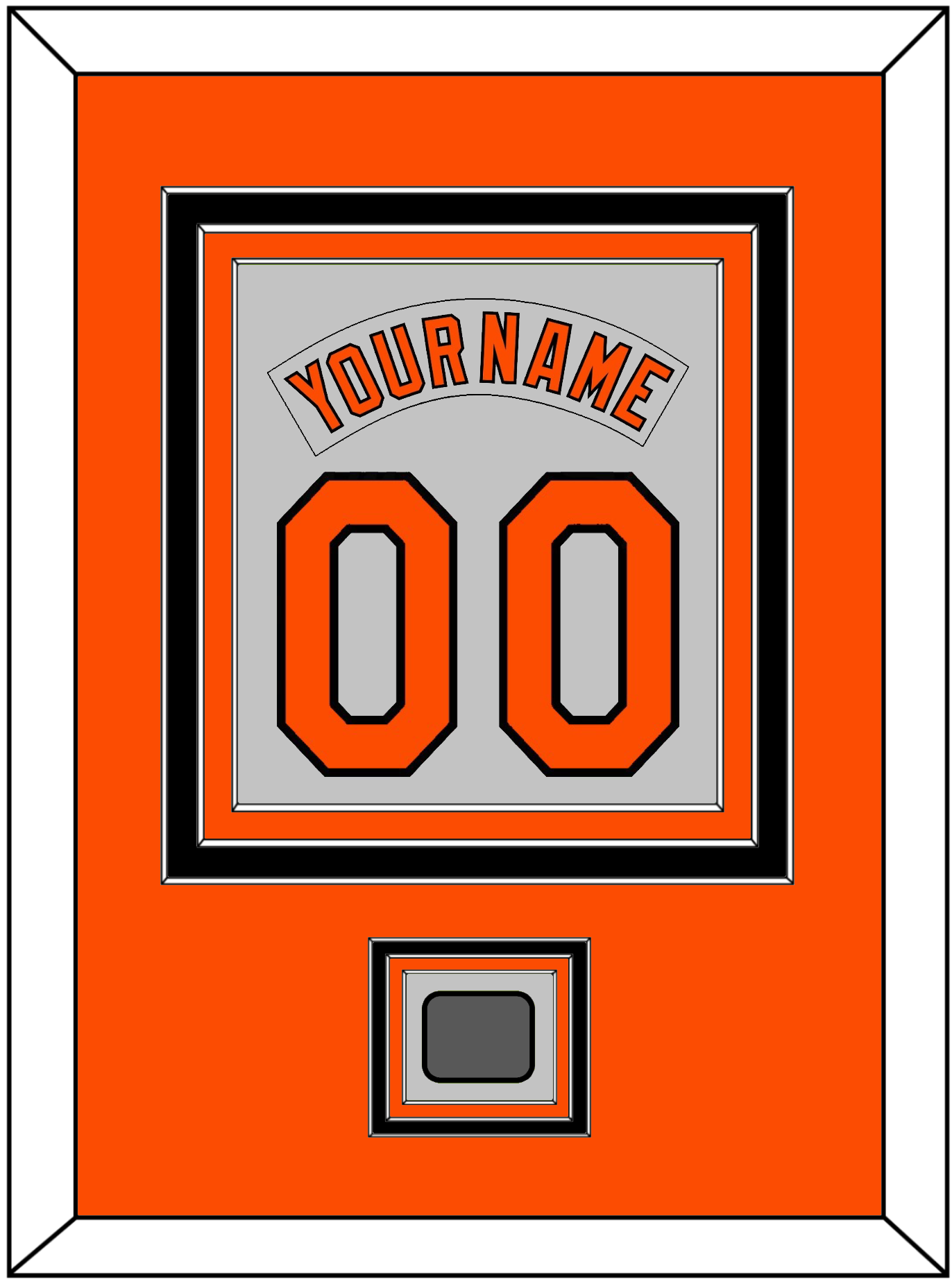 Baltimore Nameplate & Number Combined With 1983 World Series Patch - Road Gray (1978-1988) - Premier Tier 2