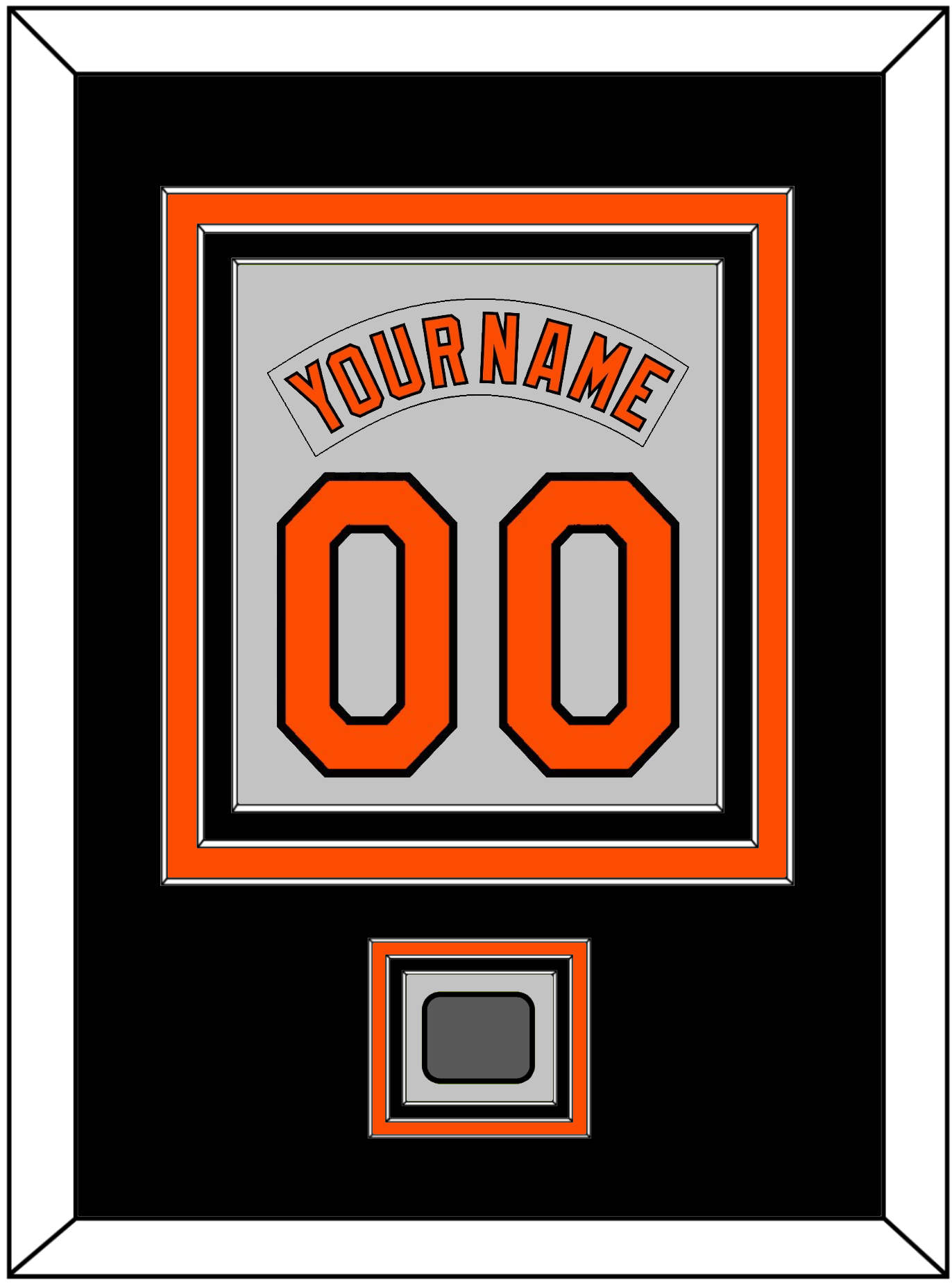 Baltimore Nameplate & Number Combined With 1983 World Series Patch - Road Gray (1978-1988) - Premier Tier 3