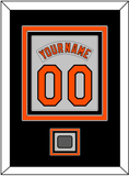 Baltimore Nameplate & Number Combined With 1983 World Series Patch - Road Gray (1978-1988) - Triple Mat 3