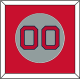 Boston Number - Road Gray - Single Mat 2