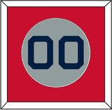 Boston Number - Road Gray (2009-2013) - Single Mat 2