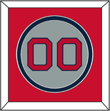 Boston Number - Road Gray (1992-2008) - Double Mat 3