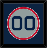 Boston Number - Road Gray (2009-2013) - Double Mat 3