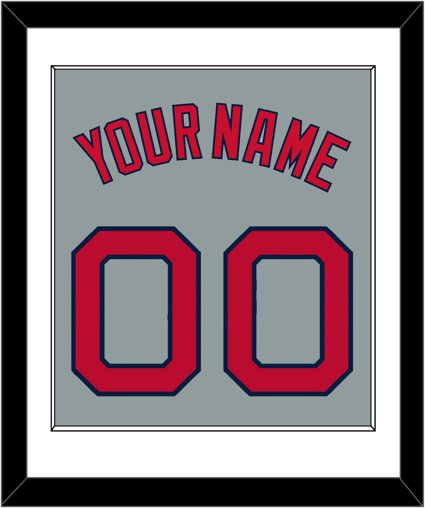 Boston Name & Number - Road Gray - Essential Tier 1